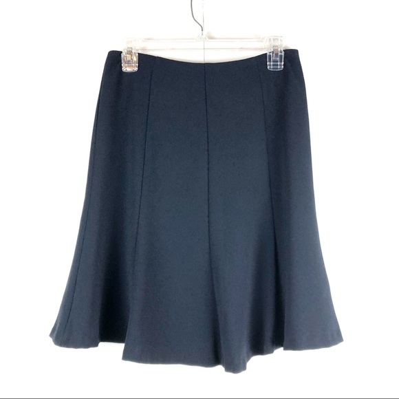 Ann Taylor Factory Dresses & Skirts - ANN TAYLOR Navy Blue Swing Flounce Knee Length Professional Career Skirt Size 4P